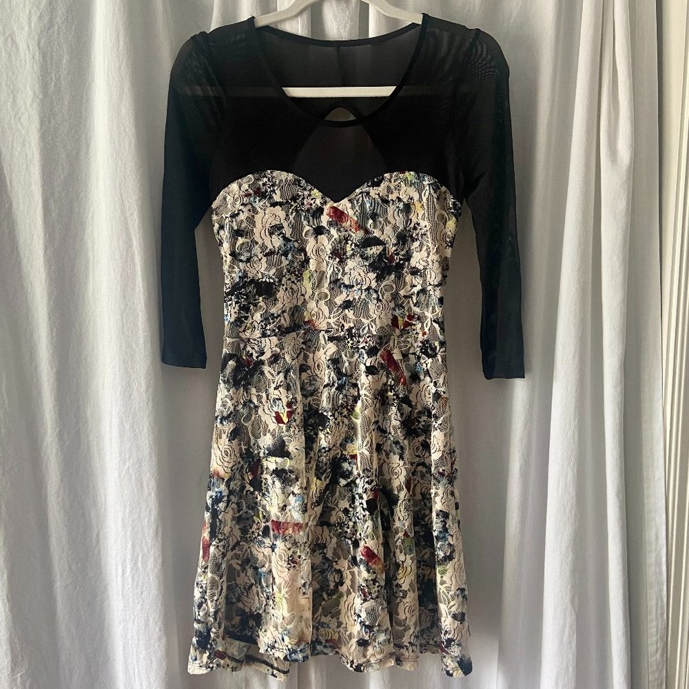 Material Girl Medium Mesh and Lace Dress